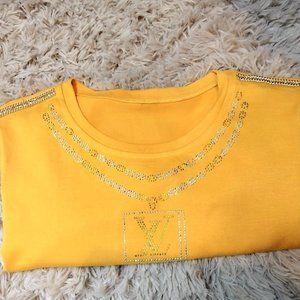 LVRhinestone HANDMADE, Ladies Tee, Bling T-Shirt, Perfect Gift.